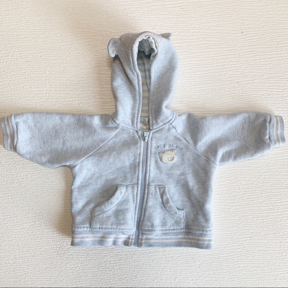 The Children’s Place Infant Baby Place Blue Bear Hoodie 0-3M
